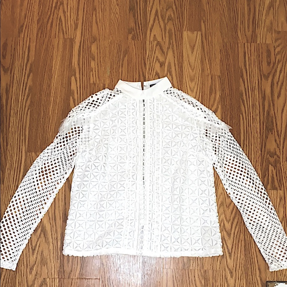 Ina White Lace Blouse